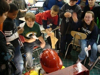 Patches the Pumper at Food Drive